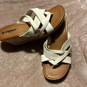 Cork wedge sandals , gently used. Very comfortable